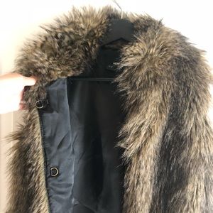 H&M brown furry vest